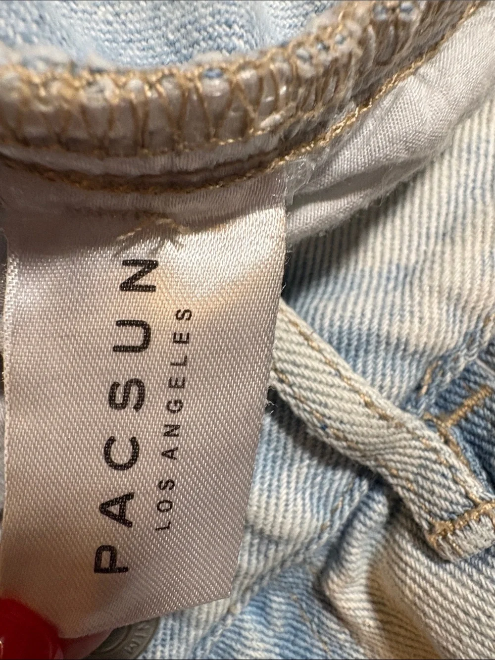 PacSun Women’s Light Blue Denim Rolled-Hem Shorts 26 Waist